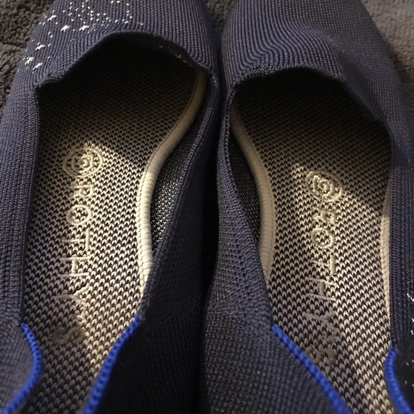 Rothy’s Zodiac Virgo Loafers 7.5 Astrology Limited Edition Navy Silver Sparkle - Picture 2 of 14